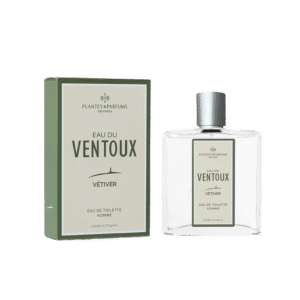 Eau de Toilette 100 ml - Eau du Ventoux Vétiver, Plantes & Parfums, vue de face sur fond blanc