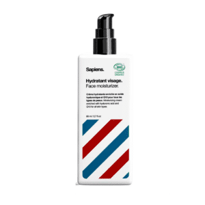 un hydratant bio pour le visage Sapiens, vue de face sur fond blanc