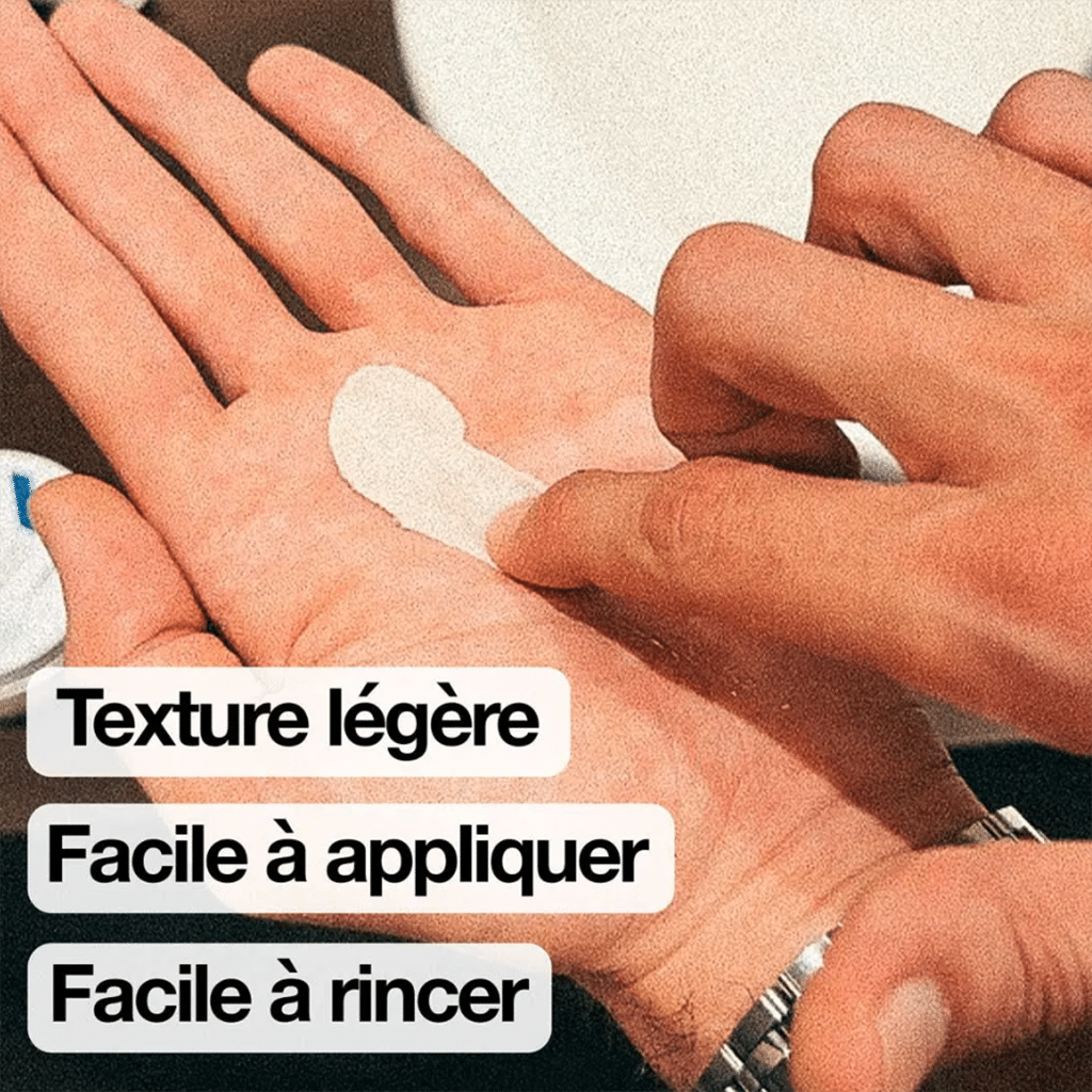 une pommade coiffante bio Sapiens, utilisée