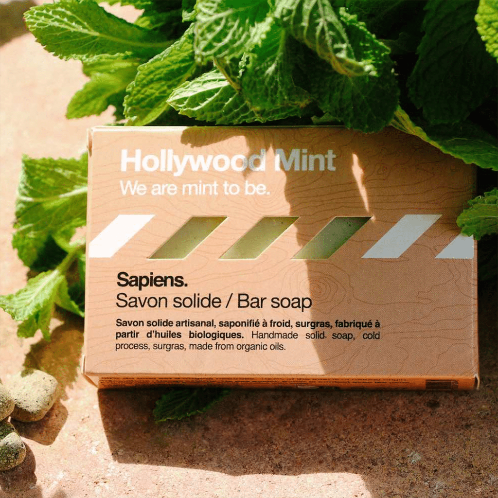 un savon solide homme "Hollywood mint" Sapiens, vue de face s