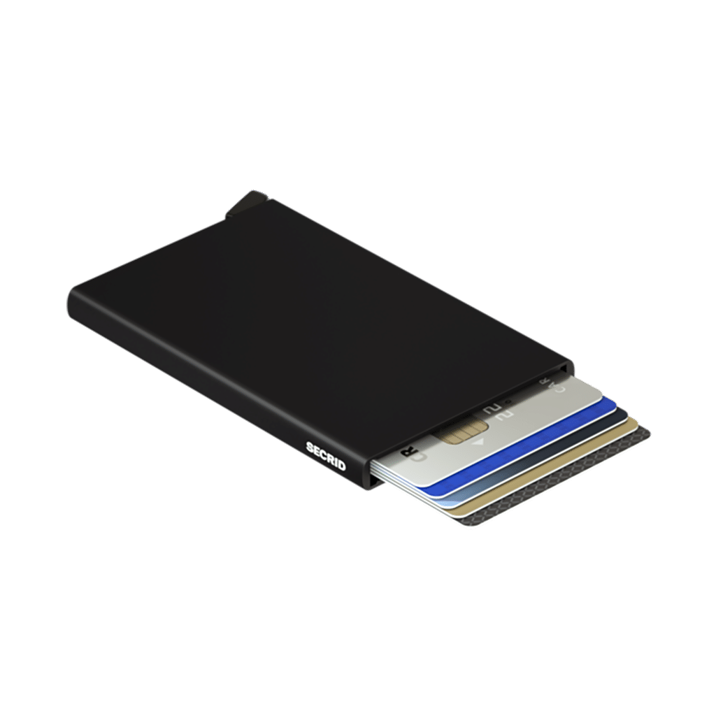 Le Cardprotector - Black : Protection minimaliste et sécurité optimale, Secrid, vue de face sur fond blanc