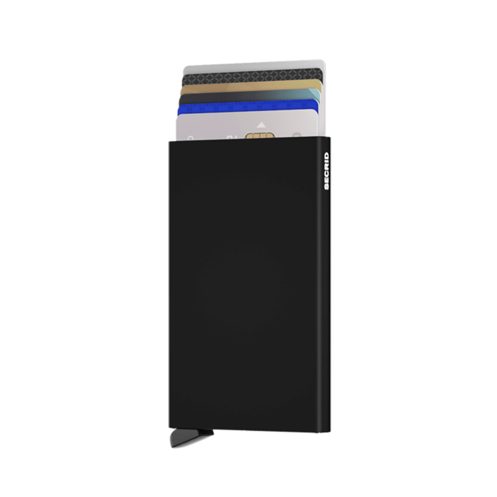 Le Cardprotector - Black : Protection minimaliste et sécurité optimale, Secrid, vue de face sur fond blanc