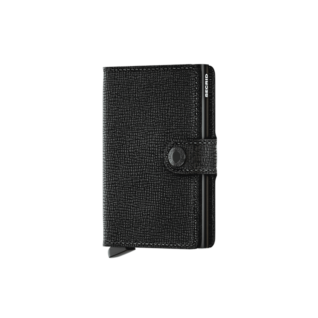 Miniwallet Crisple Black : Élégance et Compacité, Secrid, vue de face sur fond blanc