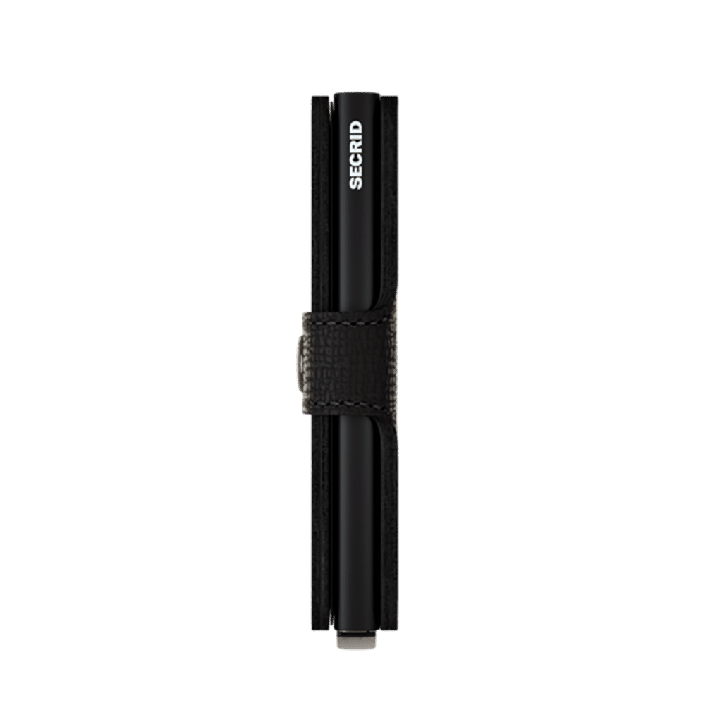 Miniwallet Crisple Black : Élégance et Compacité, Secrid, vue de côté sur fond blanc