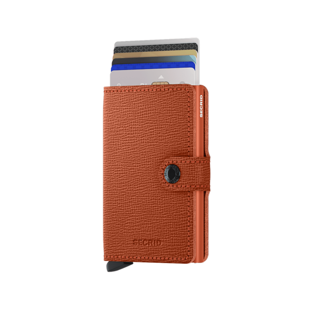 Miniwallet Crisple Pumpkin : Élégance et Compacité, Secrid, vue de face sur fond blanc