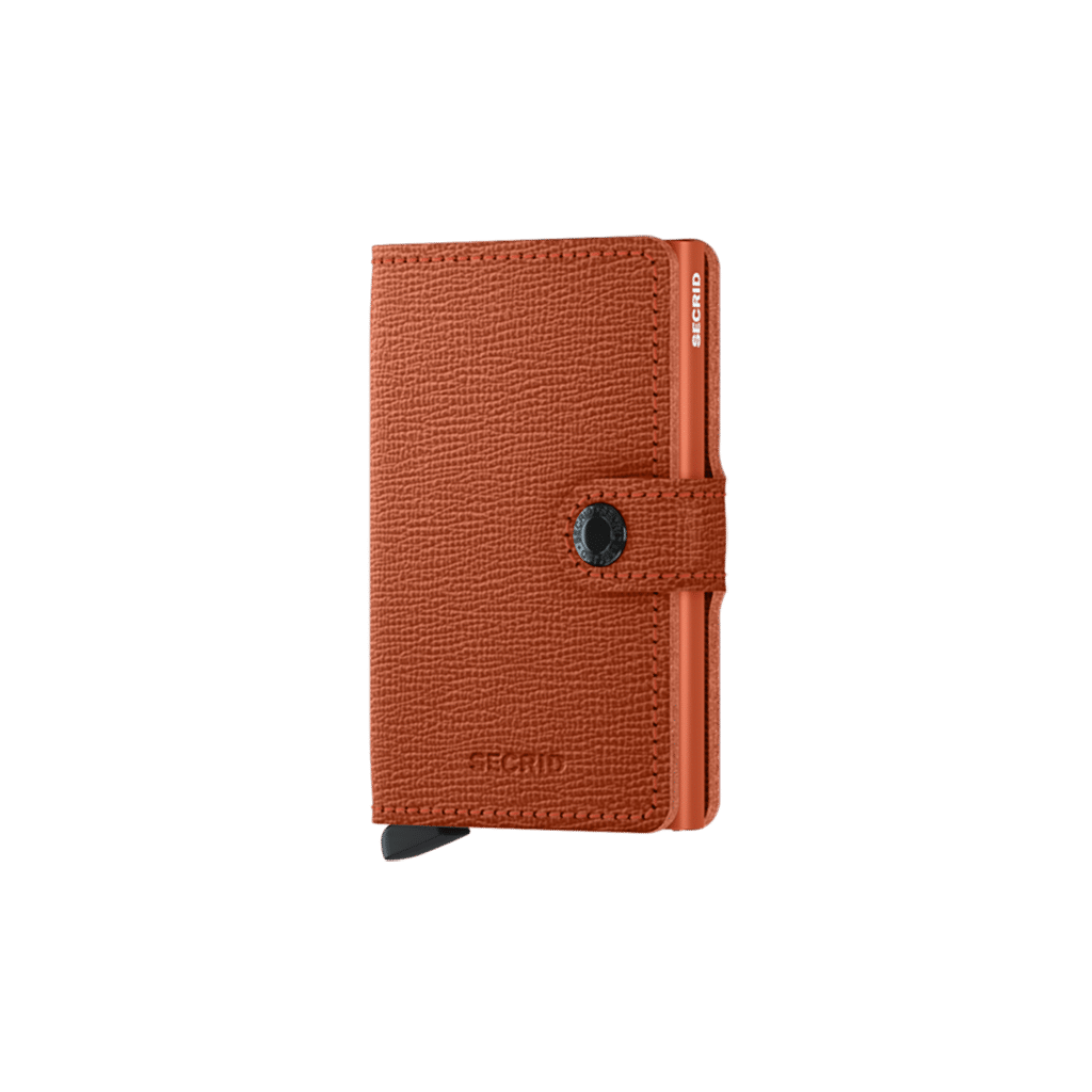 Miniwallet Crisple Pumpkin : Élégance et Compacité, Secrid, vue de face sur fond blanc