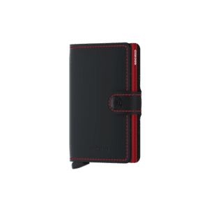 Miniwallet Matte Black & Red : Élégance et Compacité, Secrid, vue de face sur fond blanc