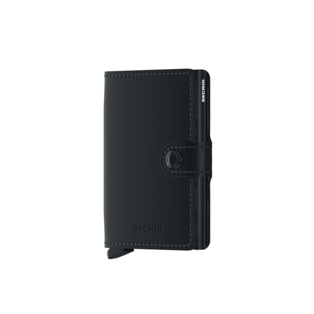 Miniwallet Matte Black : Élégance et Compacité, Secrid, vue de face sur fond blanc
