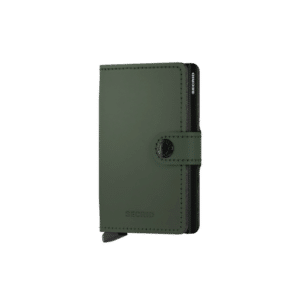 Miniwallet Matte Green & Black : Élégance et Compacité, Secrid, vue de face sur fond blanc