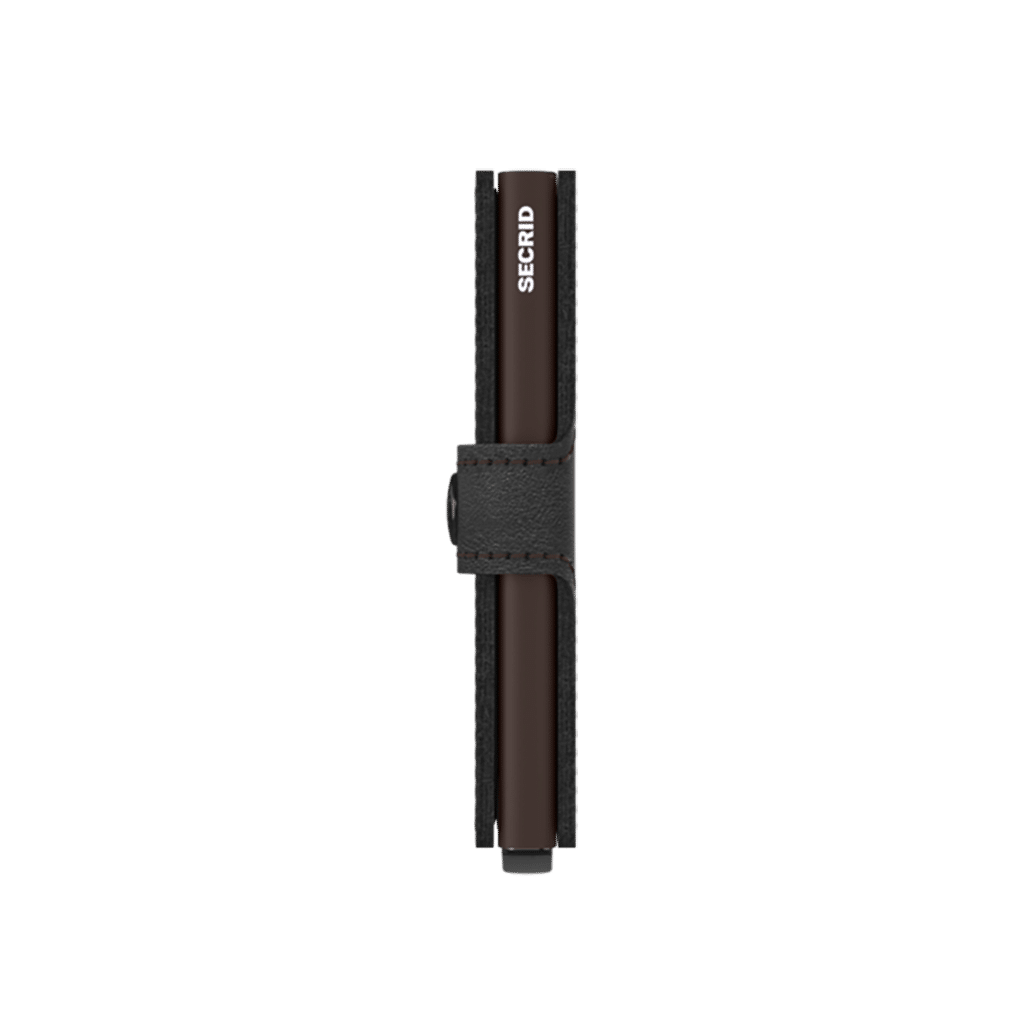 Miniwallet Original Black-Brown : Élégance et Compacité, Secrid, vue de côté sur fond blanc