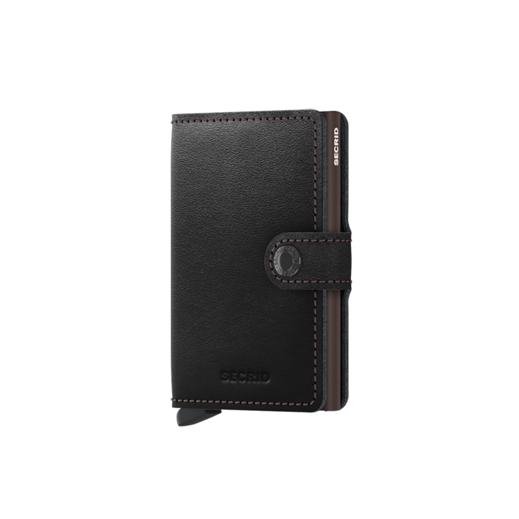 Miniwallet Original Black-Brown : Élégance et Compacité, Secrid, vue de face sur fond blanc