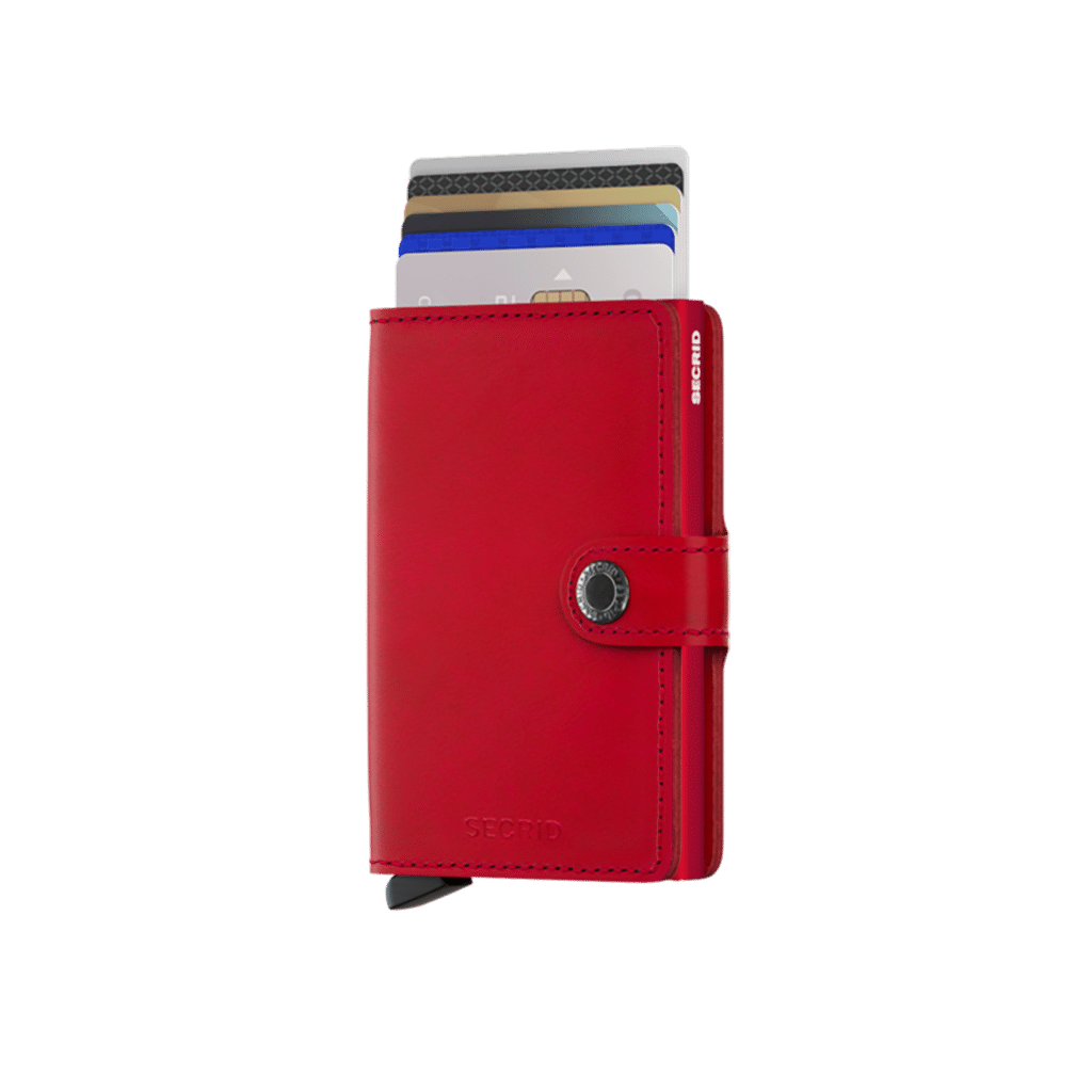 Miniwallet Original Red : Élégance et Compacité, Secrid, vue de face sur fond blanc