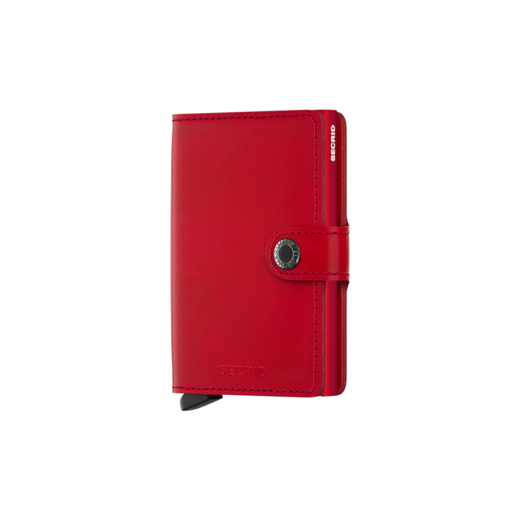 Miniwallet Original Red : Élégance et Compacité, Secrid, vue de face sur fond blanc