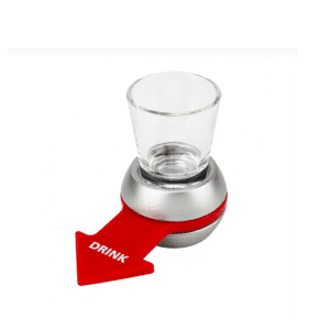 un jeu d'apéro "spin the shot" Winkee, vue de face sur fond blanc