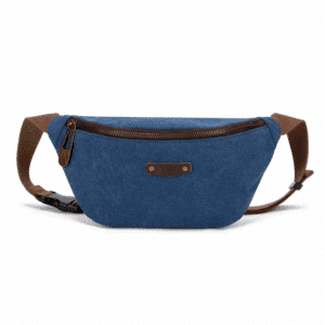 Sac Banane Bolivar – Bleu jean - Zede - Vu de face sur fond blanc