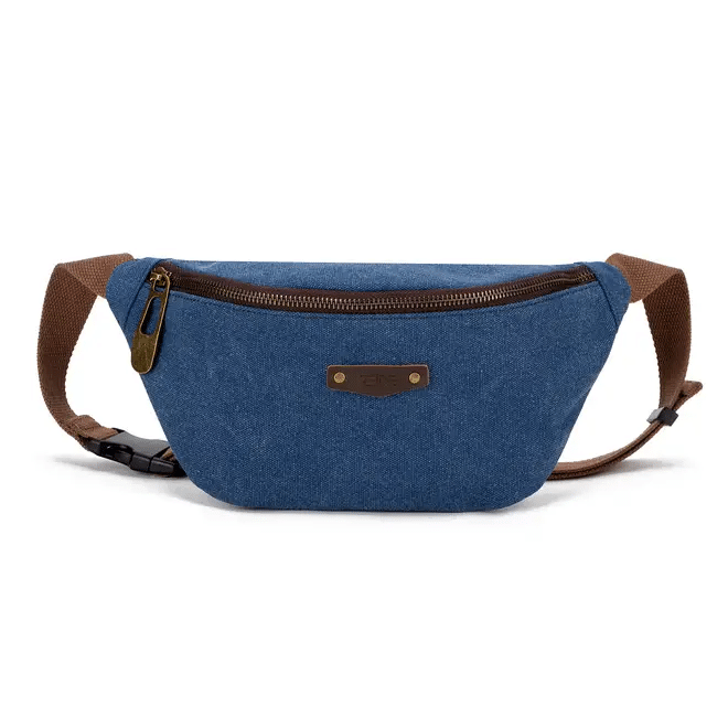 Sac Banane Bolivar – Bleu jean - Zede - Vu de face sur fond blanc