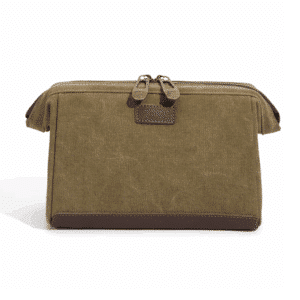 Trousse de toilette - Olive - ZEDE - Vue de face sur fond blanc