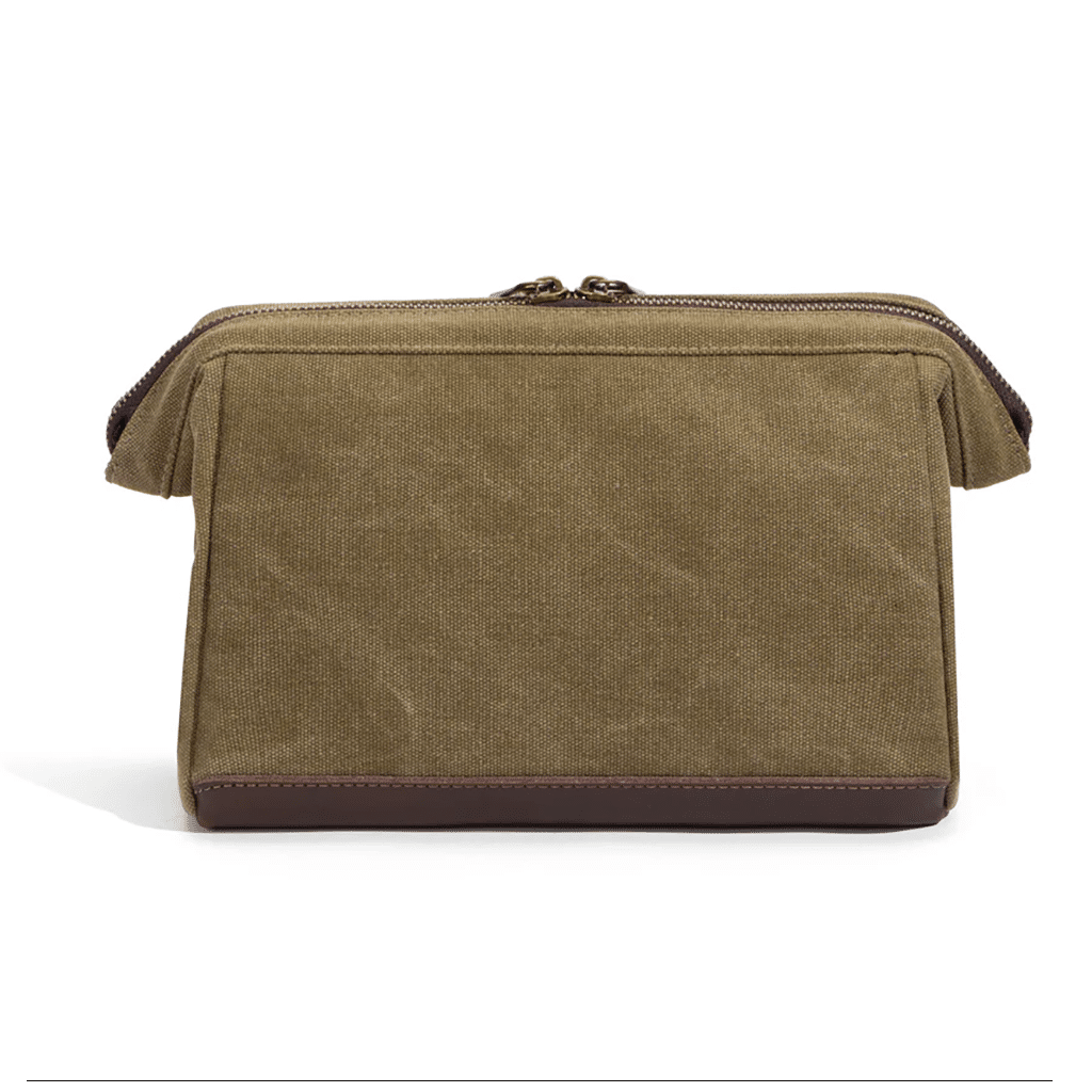 Trousse de toilette - Olive - ZEDE - Vue de dos sur fond blanc