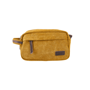 Une trousse "varenne" jaune ZEDE, vue de face sur fond blanc