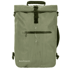 Un sac à dos pour vélo Badawin, vue de face sur fond blanc