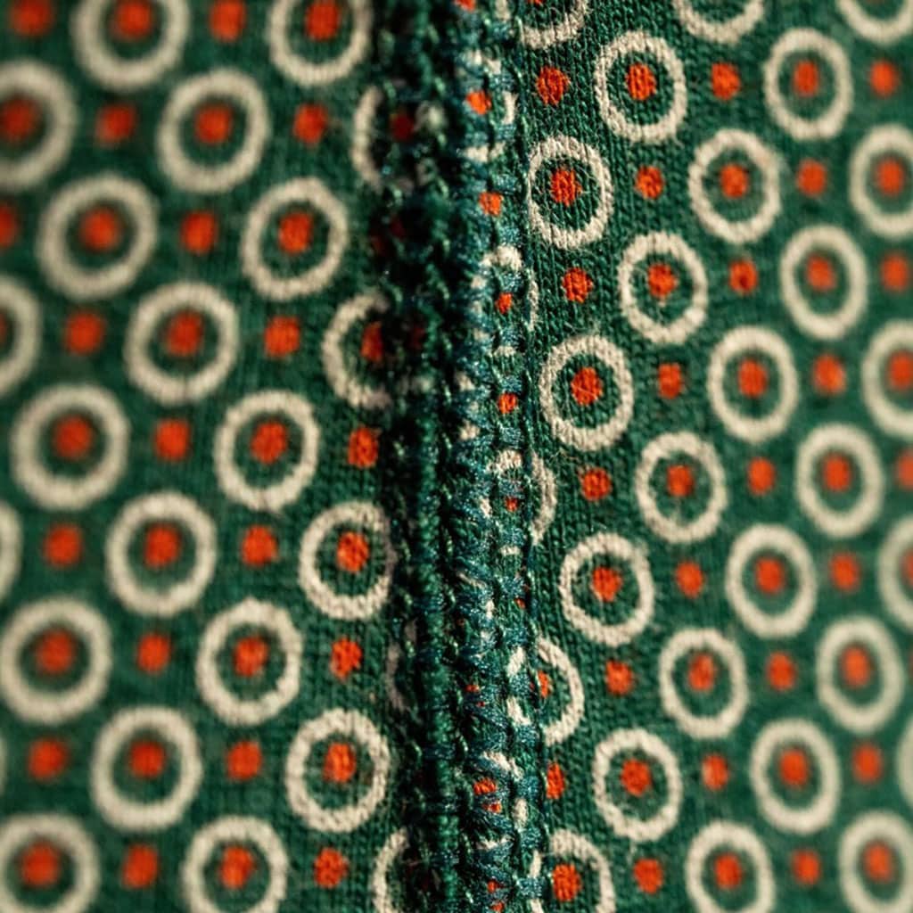 un boxer en coton biologique bleu marine et vert Billybelt, zoom sur le tissu