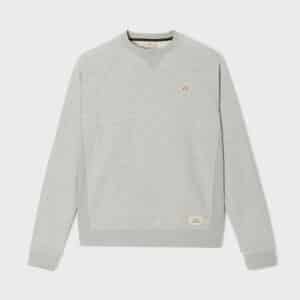 Un sweatshirt gris claire chiné Billybelt, vue de face sur fond blanc