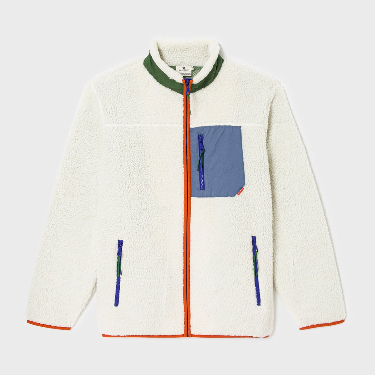 Veste Sherpa Mixte Zippée - Ivoire - Billyblet - Vue de face sur fond blanc
