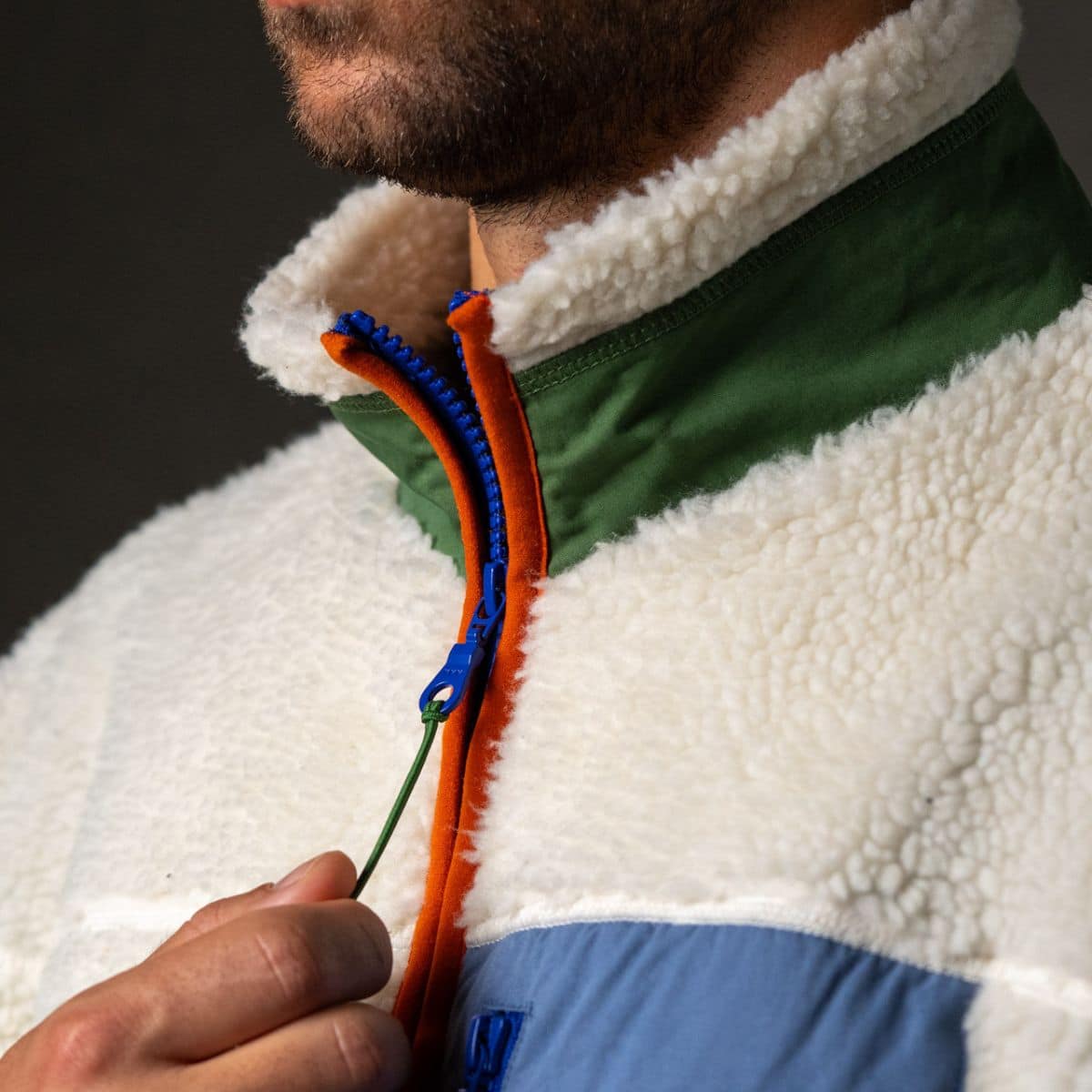 Veste Sherpa Mixte Zippée - Ivoire - Billyblet - Portée