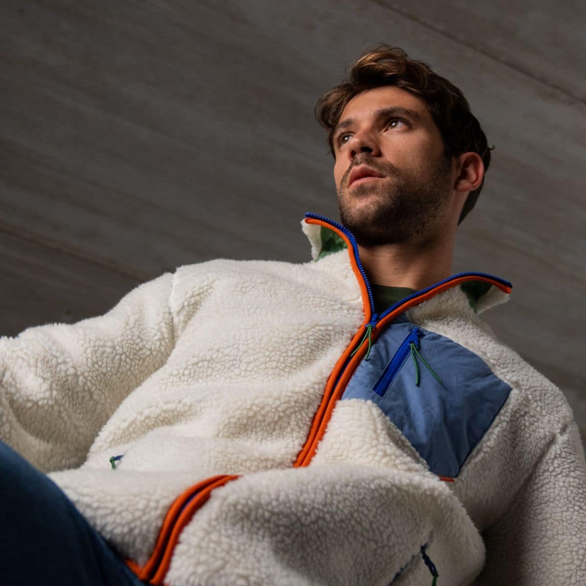 Veste Sherpa Mixte Zippée - Ivoire - Billyblet - Portée
