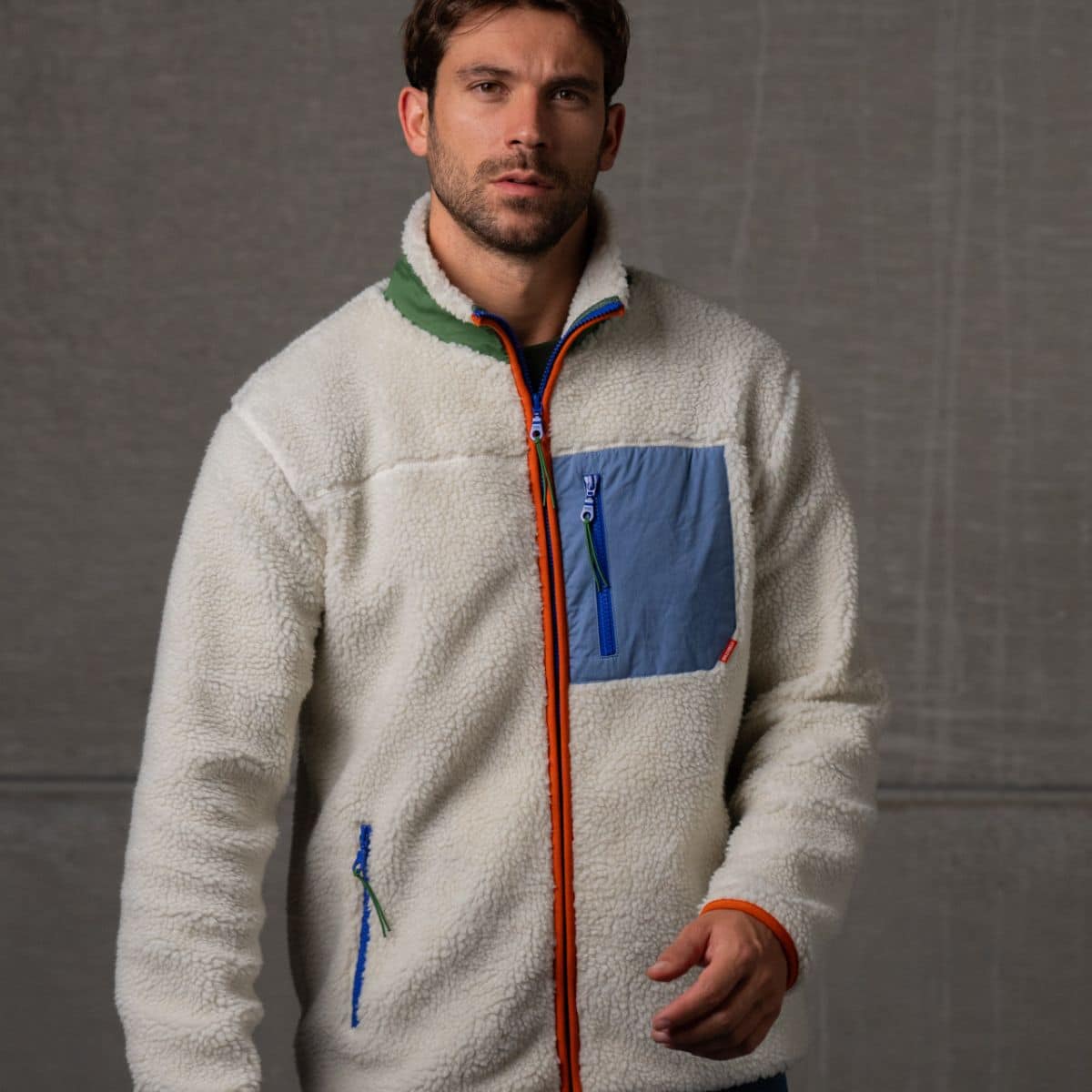 Veste Sherpa Mixte Zippée - Ivoire - Billyblet - Portée