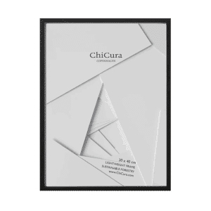 Cadre en bois noir 30×40 cm - Vitre en acrylique – Chicura - Vu de face sur fond blanc
