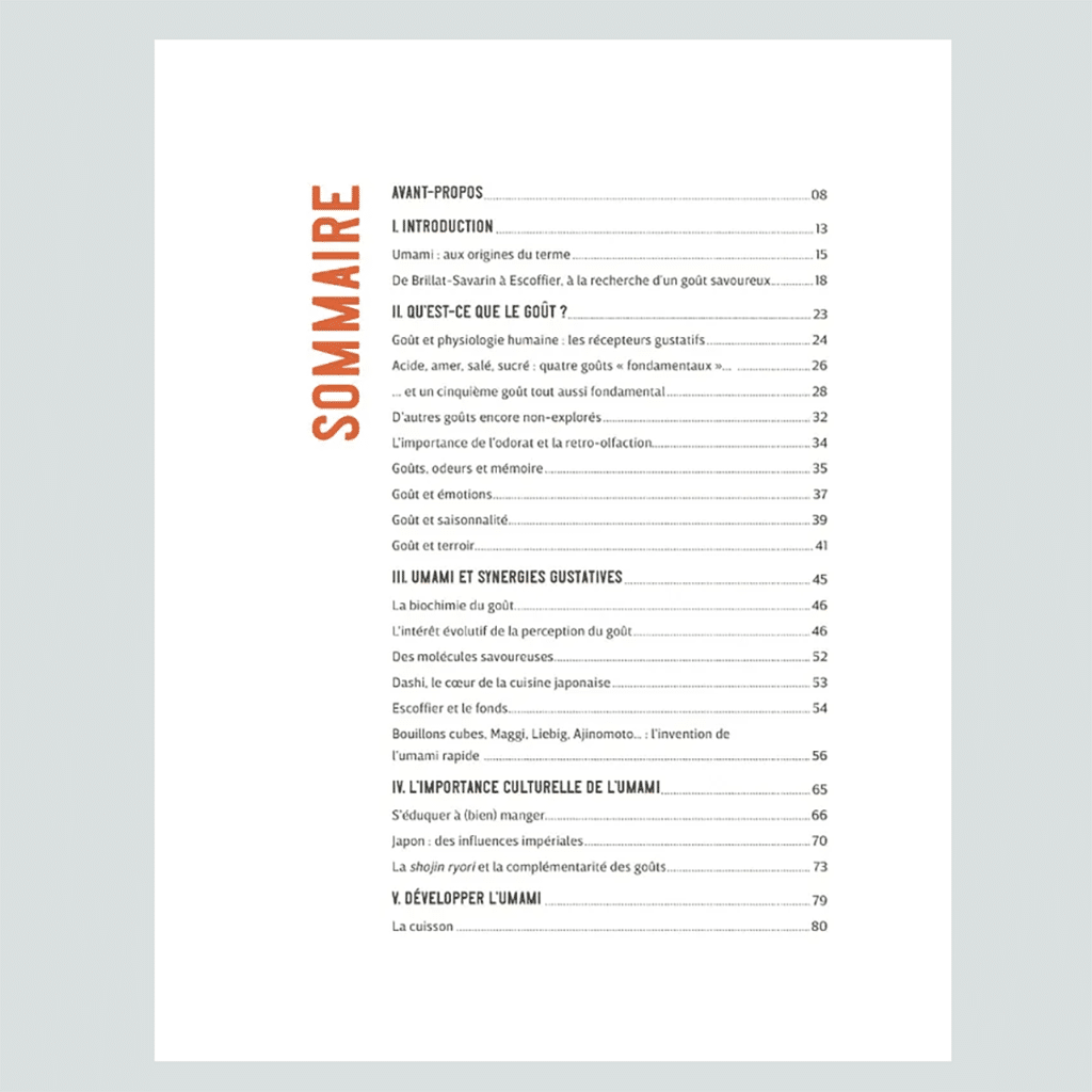 Livre Umami - Le Goût De L'harmonie Et Du Lien, Hachette Pratique, vue de face ouvert sur fond gris