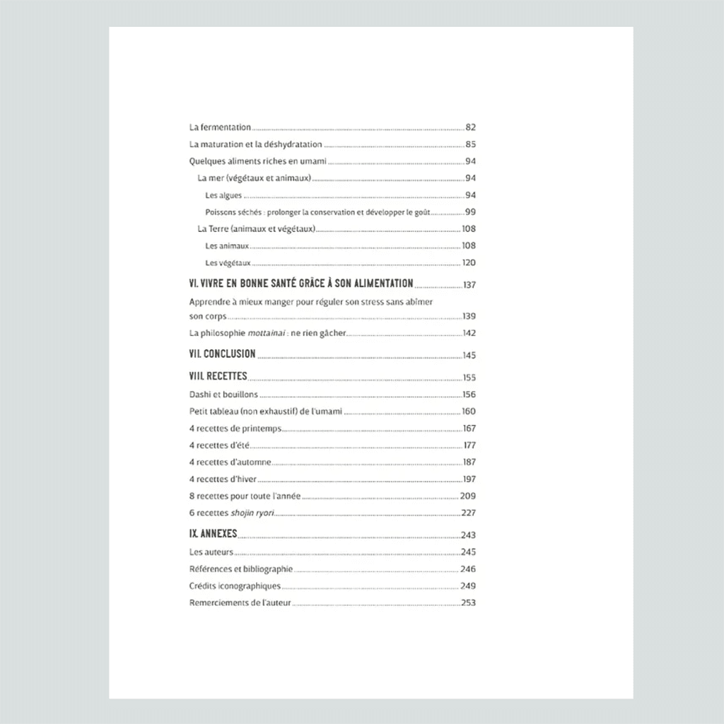 Livre Umami - Le Goût De L'harmonie Et Du Lien, Hachette Pratique, vue de face ouvert sur fond gris
