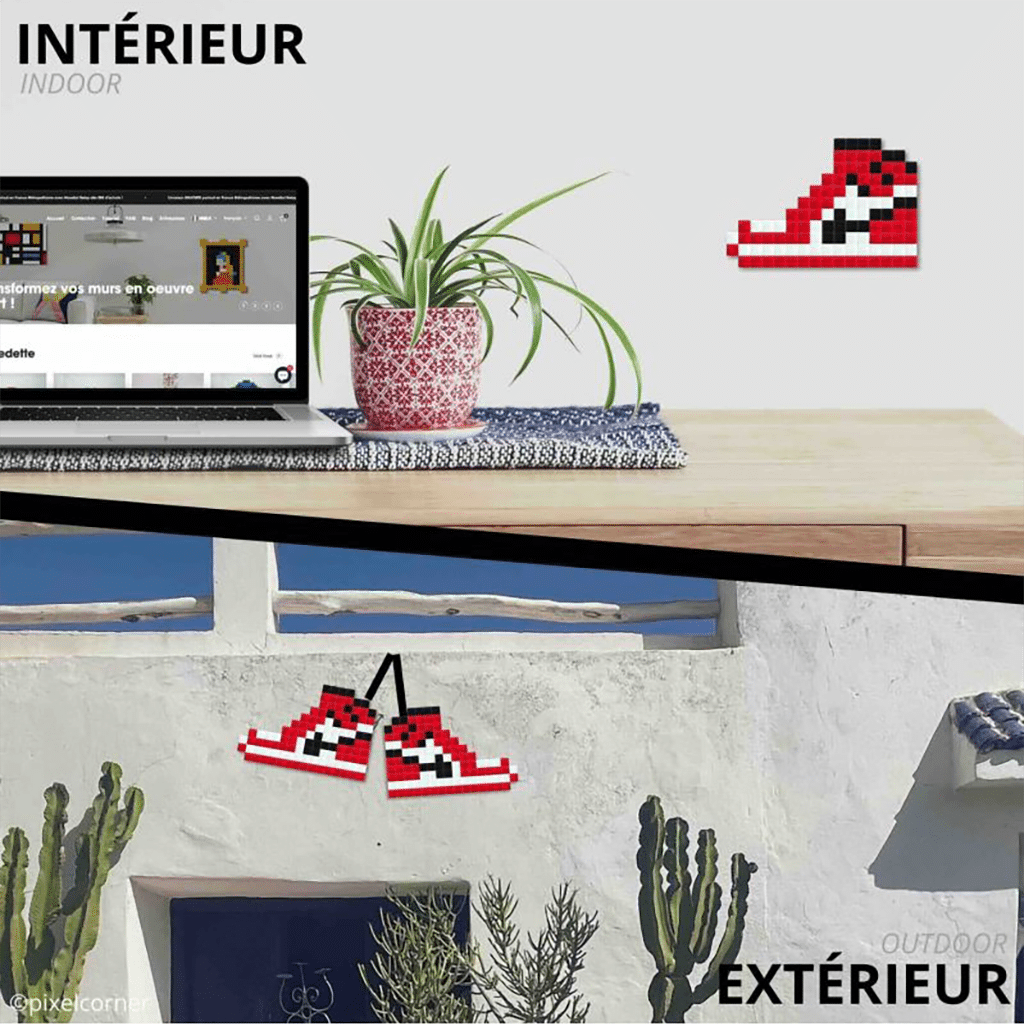 Kit DIY Pixel Art - La Sneaker - Rouge, Kubbick, ambiance