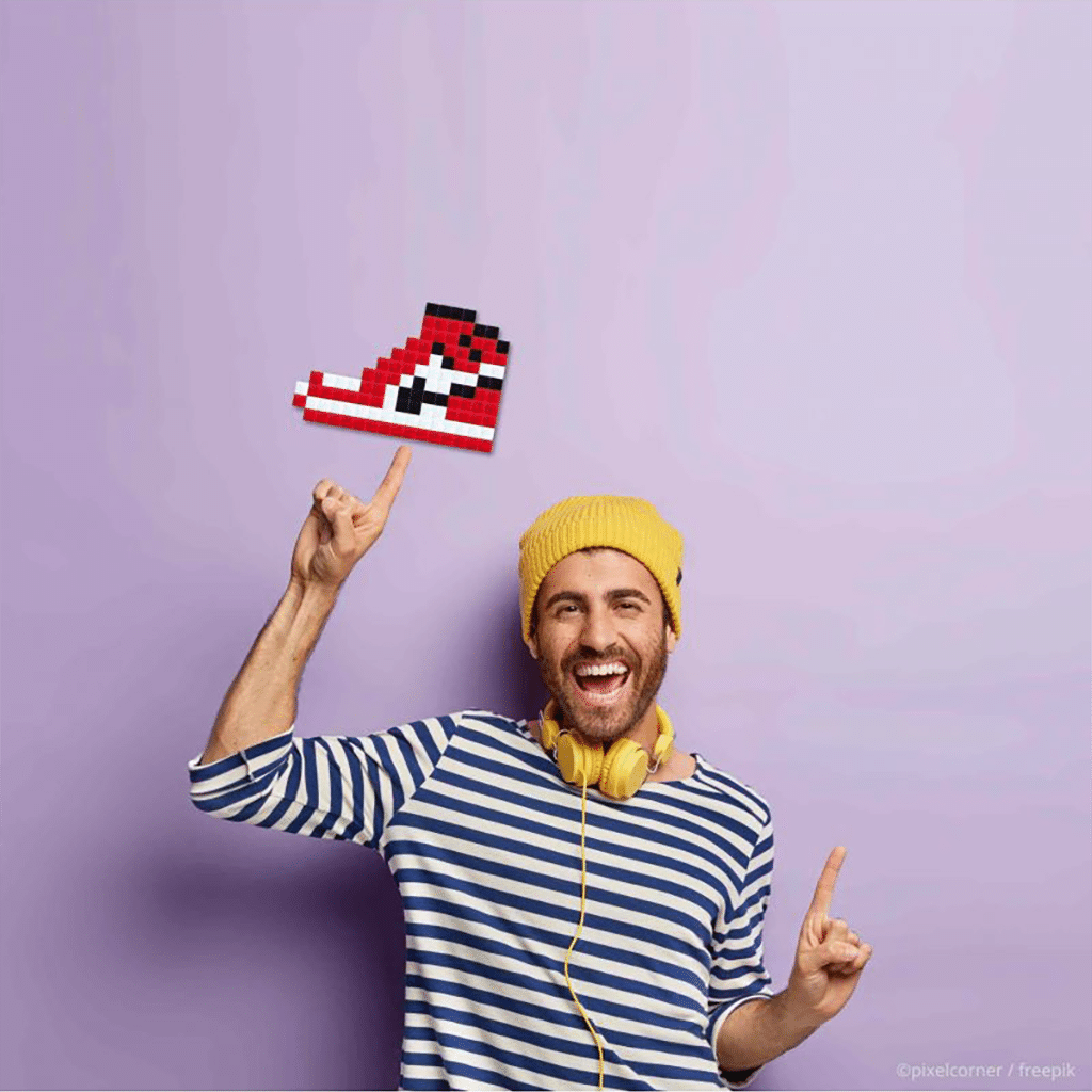 Kit DIY Pixel Art - La Sneaker - Rouge, Kubbick, ambiance
