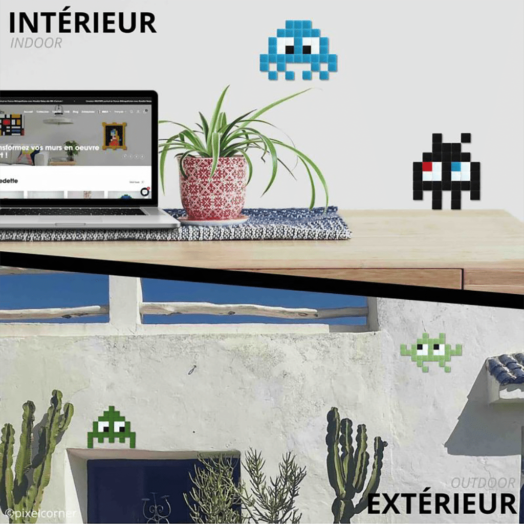 Kit DIY Pixel Art - Little Alien O'Rangy - Orange, Kubbick, ambiance