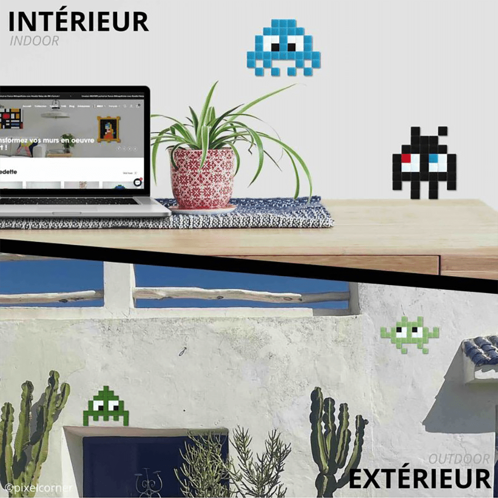 Kit DIY Pixel Art - Little Alien Reddy - Rouge, Kubbick, ambiance
