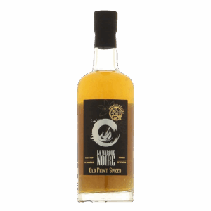 Vieux rhum 70cl - Old Flint Spiced - La Marque Noire - Vu de face sur fond blanc