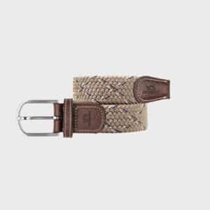 Une ceinture "Kilimandjaro" tressé élastique Billybelt, vue de face sur fond blanc