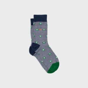 Ces chaussettes en coton peigné au joli motif grenouille, Billybelt, vue de face sur fond blanc
