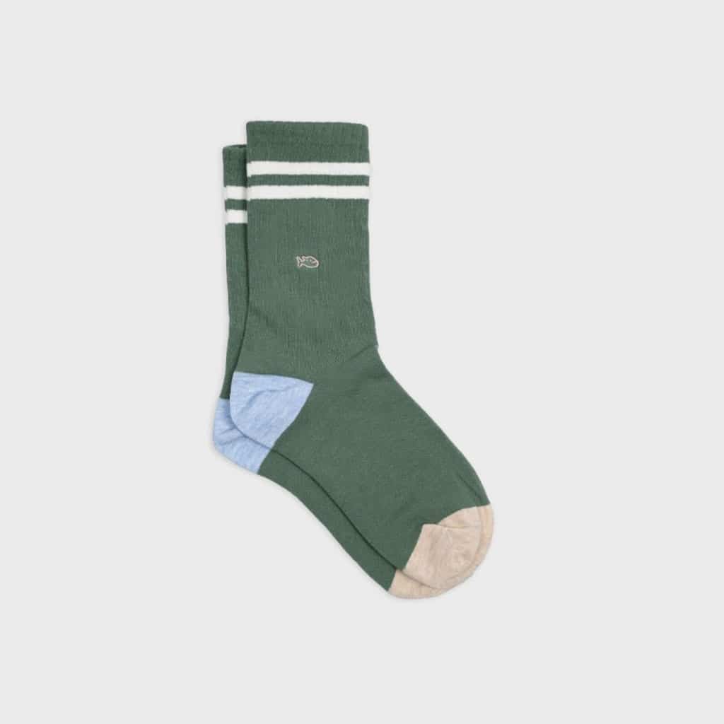 Une paire de chaussettes en coton peigné rétro Billybelt, vue de face sur fond blanc