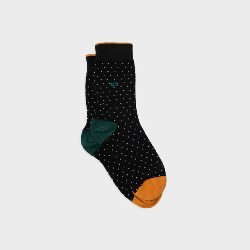 Une paire de chaussette en coton peigne square Billybelt, vue de face sur fond blanc
