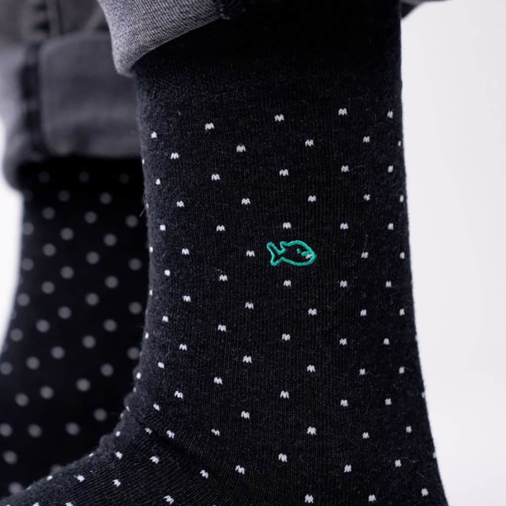Une paire de chaussette en coton peigne square Billybelt, vue de coté sur fond blanc