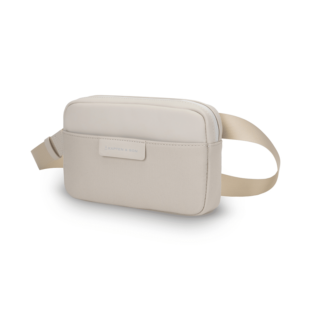 un sac banane Habo sandstone Kapten & Son, vue de face sur fond blanc