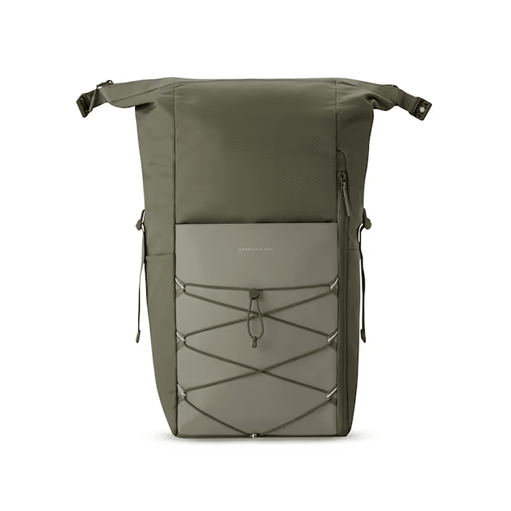 un sac à dos Yoho forest green Kapten & Son, vue de face sur fond blanc