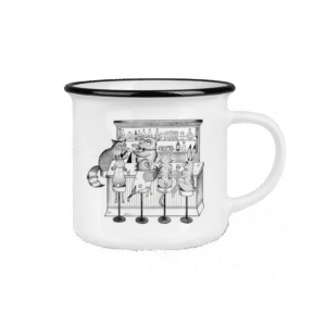 un mug en céramique animal bar Ligarti, vue de face sur fond blanc