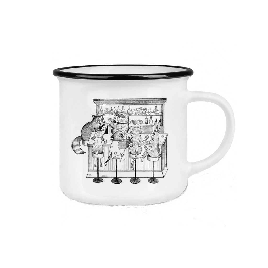 un mug en céramique animal bar Ligarti, vue de face sur fond blanc