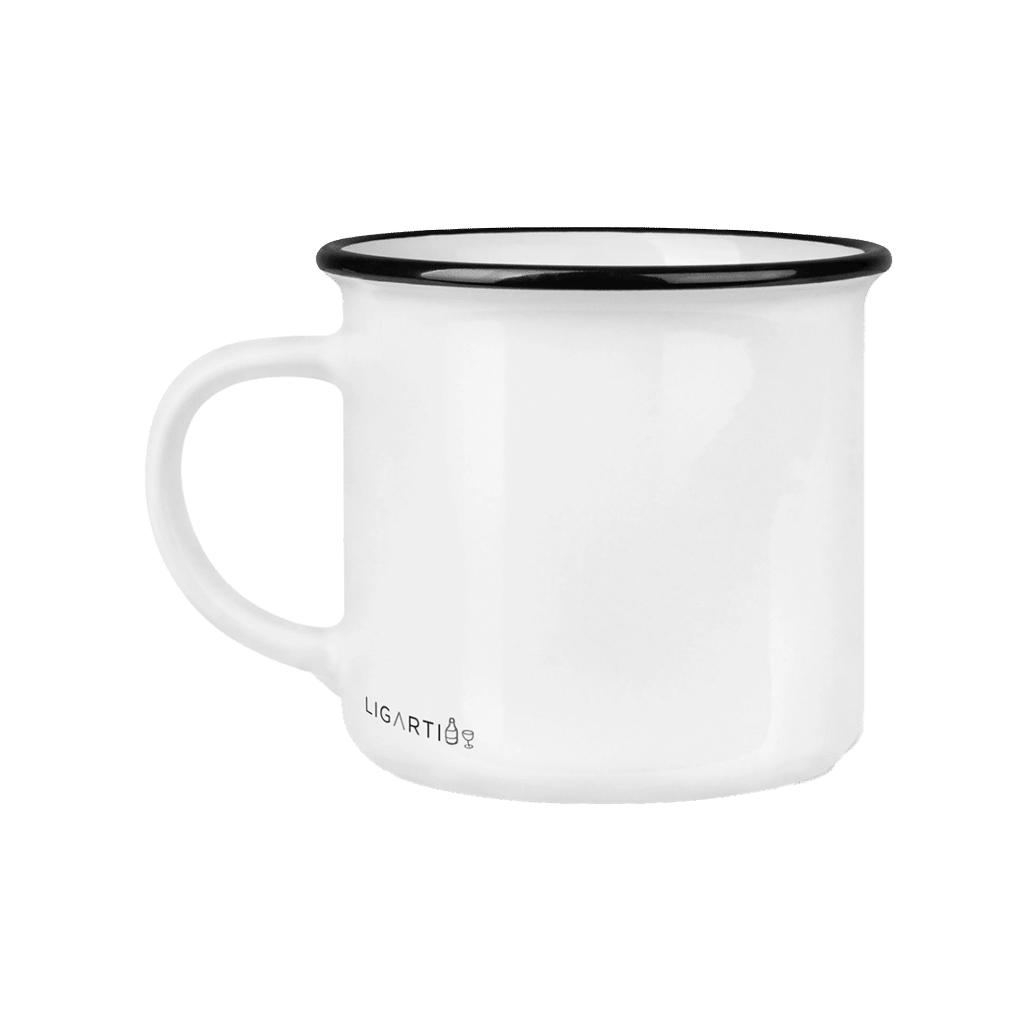 un mug en céramique animal bar Ligarti, vue de derrière sur fond blanc