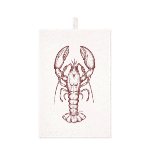 un torchon homard Ligarti, vue de face sur fond blanc