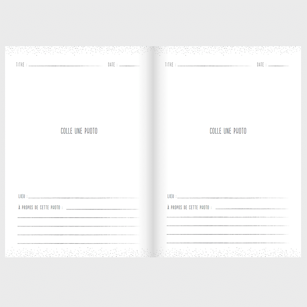 Carnet d’aventures voyages - un compagnon pour explorer le monde autrement, Aventura Edition, vue de face, ouvert, sur fond gris